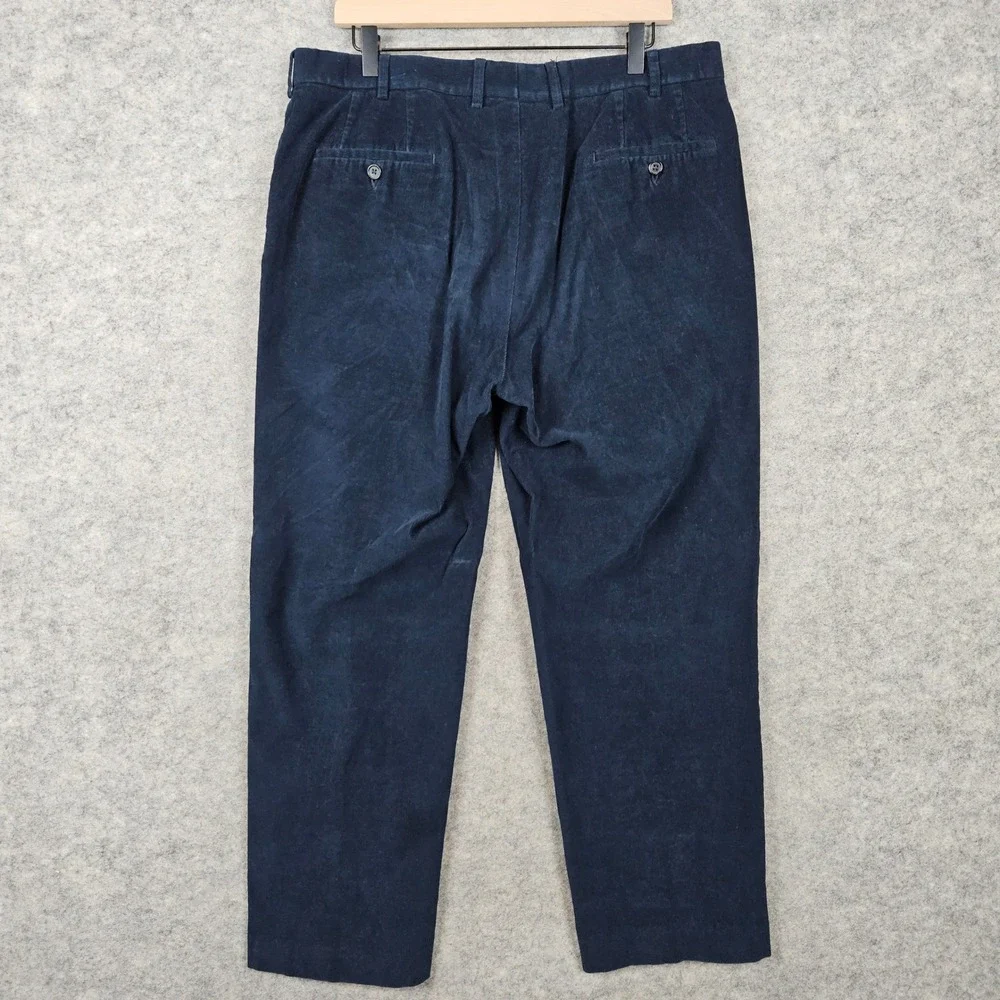 Lauren Ralph Lauren Men's Navy Blue Corduroy‎ Pants Size 38x32 (ACTUAL 36X28.5)